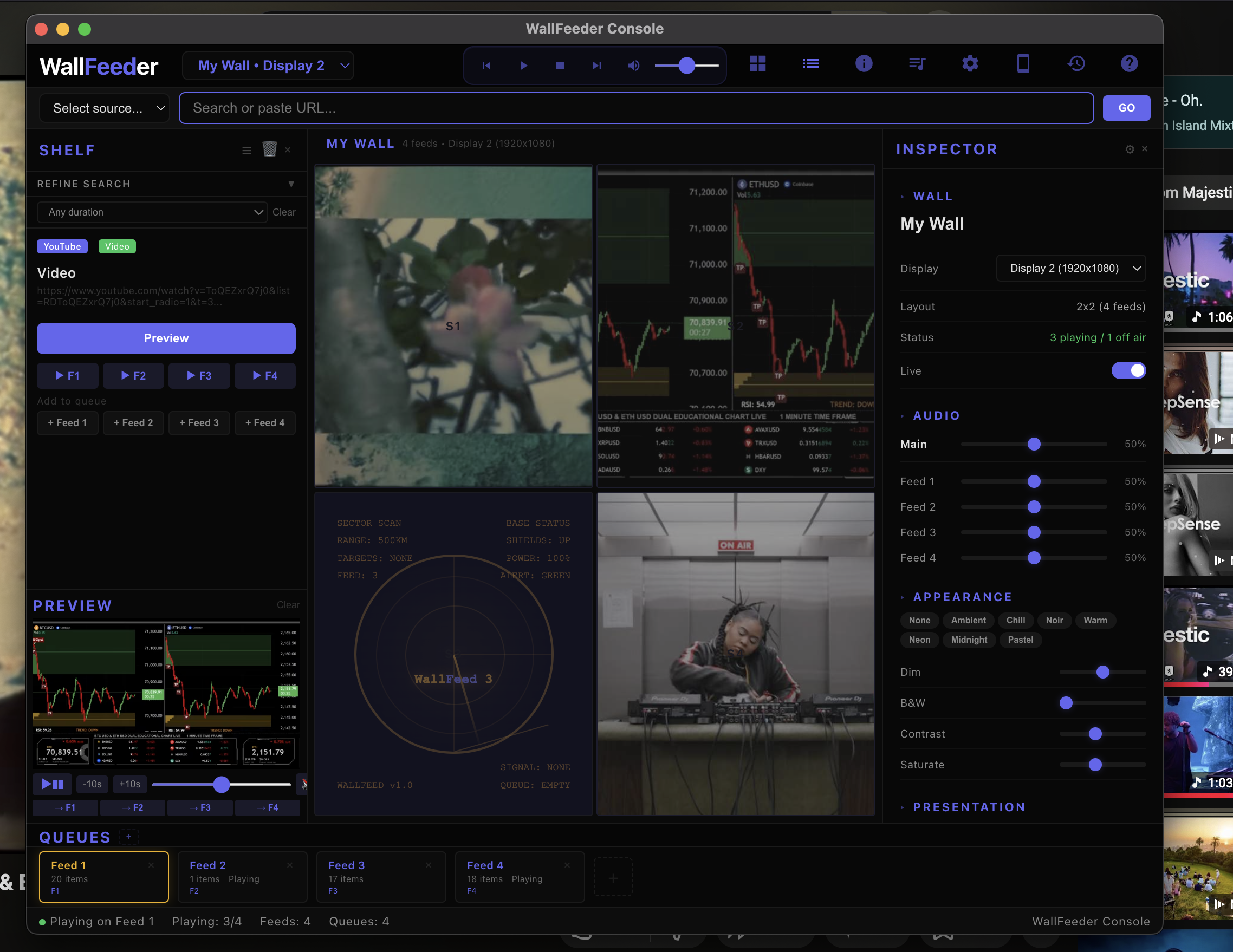 WallFeeder Control Room